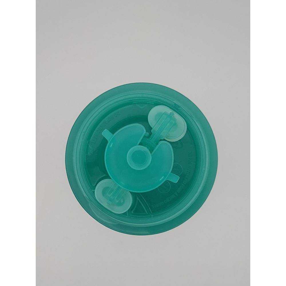 Starbucks 2022 Teal Emerald Green Iridescent Swirl 16oz Cold Cup Tumbler Lid - Picture 6 of 7